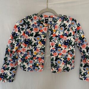 Janie and Jack Collection Floral Quilted Jacket sz 7-8